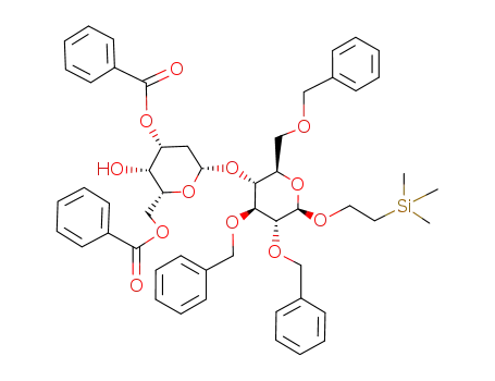 2-(Trimethylsilyl)ethyl 2,3,6-tri-O-benzyl-4-O-(3,6-di-O-benzoyl-2-deoxy-β-D-lyxo-hexopyranosyl)-β-D-glucopyranoside