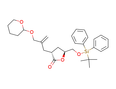 (3R,5S)-<(tert-butyldiphenylsilyloxy)methyl>-4,5-dihydro-3-<2-methylene-3-(tetrahydropyran-2-yloxy)propyl>-2(3H)-furanone