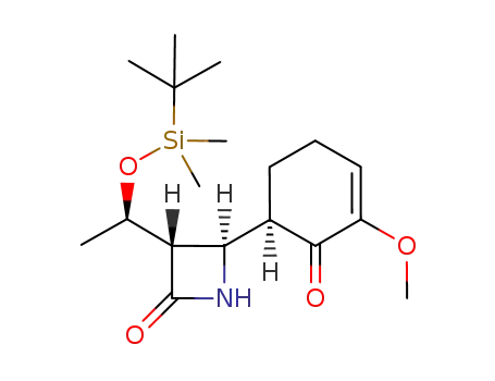 Molecular Structure of 135297-20-0 ((3S,4R)-3-[(R)-1-(tert-Butyl-dimethyl-silanyloxy)-ethyl]-4-((R)-3-methoxy-2-oxo-cyclohex-3-enyl)-azetidin-2-one)