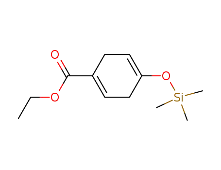 Molecular Structure of 116059-89-3 (1,4-Cyclohexadiene-1-carboxylic acid, 4-[(trimethylsilyl)oxy]-, ethyl ester)