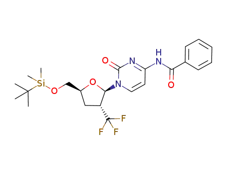 (2'R)-β-D-N<sup>4</sup>-benzoyl-5'-(tert-butyldimethylsilyl)-2',3'-dideoxy-2'-trifluoromethylcytidine