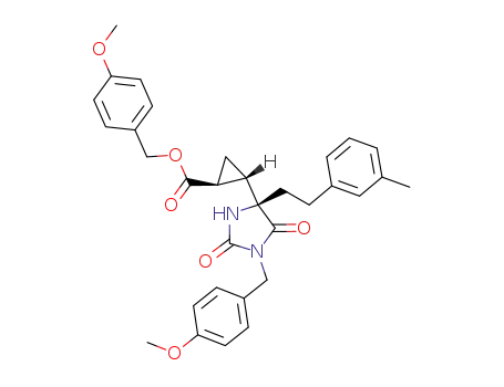 (1S,2S)-2-[(R)-1-(4-Methoxy-benzyl)-2,5-dioxo-4-(2-m-tolyl-ethyl)-imidazolidin-4-yl]-cyclopropanecarboxylic acid 4-methoxy-benzyl ester