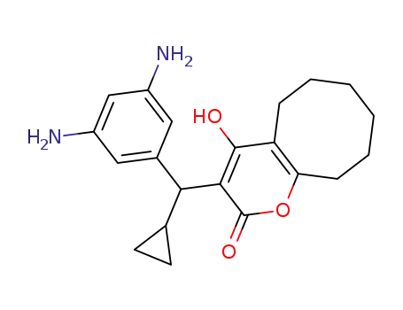 3-[Cyclopropyl-(3,5-diamino-phenyl)-methyl]-4-hydroxy-5,6,7,8,9,10-hexahydro-cycloocta[b]pyran-2-one