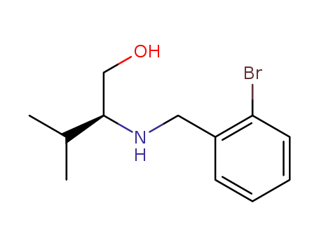 Molecular Structure of 393109-63-2 (1-Butanol, 2-[[(2-bromophenyl)methyl]amino]-3-methyl-, (2S)-)