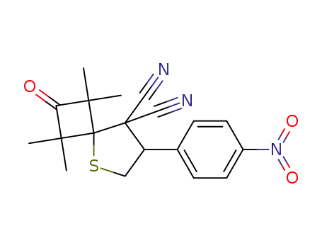 5-Thiaspiro[3.4]octane-8,8-dicarbonitrile,
1,1,3,3-tetramethyl-7-(4-nitrophenyl)-2-oxo-