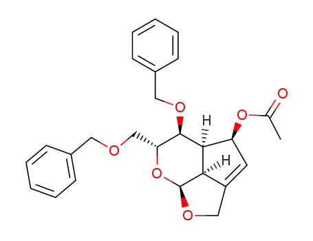 Acetic acid (4S,4aR,5S,6R,7aS,7bS)-5-benzyloxy-6-benzyloxymethyl-4,4a,5,6,7a,7b-hexahydro-2H-1,7-dioxa-cyclopenta[cd]inden-4-yl ester