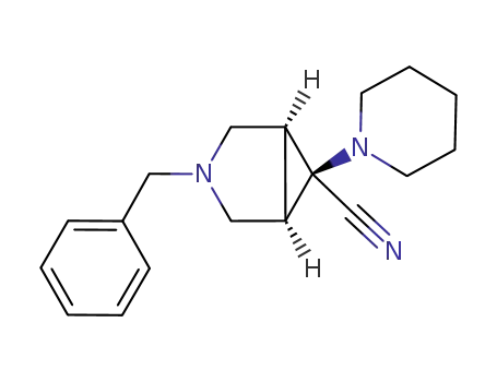 1α,5α,6β-3-benzyl-6-piperidino-3-azabicyclo<3.1.0>hexane-6-carbonitrile