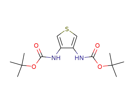 Molecular Structure of 108180-66-1 (tert-butyl {4-[(tert-butoxycarbonyl)amino]thien-3-yl}carbamate)
