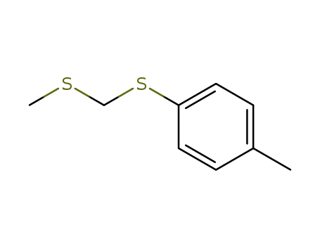 Molecular Structure of 62926-93-6 (Benzene, 1-methyl-4-[[(methylthio)methyl]thio]-)