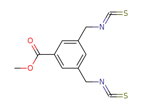 Molecular Structure of 171252-48-5 (Benzoic acid, 3,5-bis(isothiocyanatomethyl)-, methyl ester)