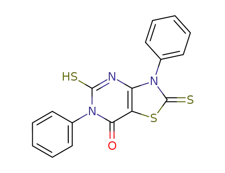 2,3-dihydro-3,6-diphenyl-5-mercapto-2-thioxothiazolo[4,5-d]pyrimidin-7(6H)-one