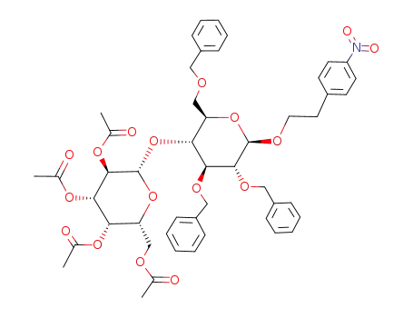 2-(p-nitrophenyl)ethyl O-(2,3,4,6-terta-O-acetyl-β-D-galactopyranosyl)-(1->4)-2,3,6-tri-O-benzyl-β-D-glucopyranoside