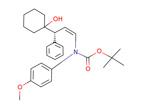 Molecular Structure of 184483-46-3 (Carbamic acid,
[(1Z,3R)-3-(1-hydroxycyclohexyl)-3-phenyl-1-propenyl](4-methoxyphenyl
)-, 1,1-dimethylethyl ester)