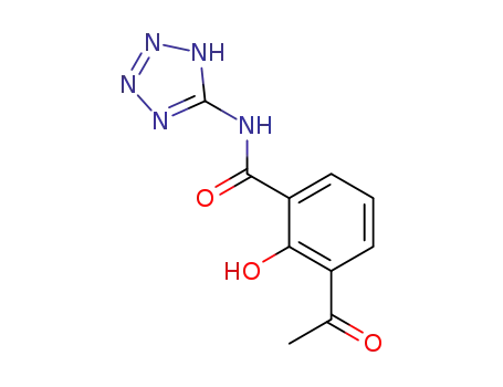 Molecular Structure of 67127-97-3 (3-acetyl-2-hydroxy-N-1H-tetrazol-5-ylbenzamide)