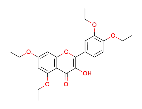 Molecular Structure of 82546-98-3 (4H-1-Benzopyran-4-one,
2-(3,4-diethoxyphenyl)-5,7-diethoxy-3-hydroxy-)