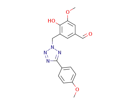 Benzaldehyde,
4-hydroxy-3-methoxy-5-[[5-(4-methoxyphenyl)-2H-tetrazol-2-yl]methyl]-