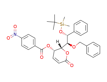 4-Nitro-benzoic acid (2R,3S)-2-[(1S,2R)-1-benzyloxy-2-(tert-butyl-dimethyl-silanyloxy)-2-phenyl-ethyl]-6-oxo-3,6-dihydro-2H-pyran-3-yl ester