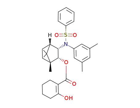 (1R,2R,3S,4S)-<3-<N-benzenesulfonyl-N-(3,5-dimethylphenyl)-amino>-2-bornyl>-2-hydroxy-cyclohexenecarboxylate