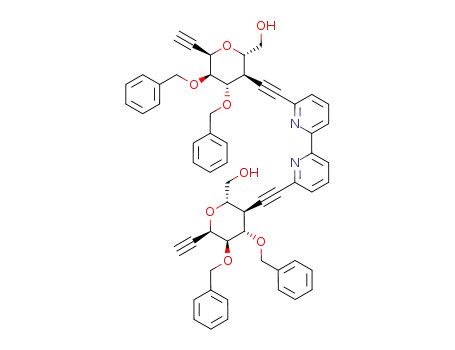 3,3'-<(2,2'-bipyridine-6,6'-diyl)diethyne-2,1-diyl>bis<2,6-anhydro-4,5-di-O-benzyl-3-deoxy-D-glycero-L-gulo-oct-7-ynitol>