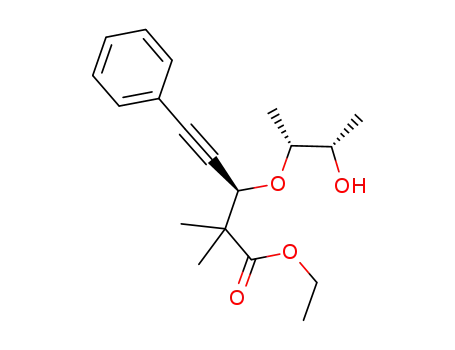 ethyl (3R,1'R,2'S)-3-(2'-hydroxy-1'-methylpropyloxy)-2,2-dimethyl-5-phenyl-4-pentynoate