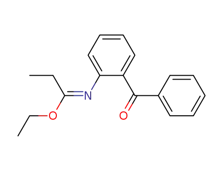 Propanimidic acid, N-(2-benzoylphenyl)-, ethyl ester