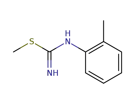 Molecular Structure of 80306-60-1 (Carbamimidothioic acid, (2-methylphenyl)-, methyl ester)