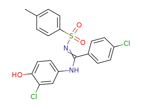 N-[1-(3-Chloro-4-hydroxy-phenylamino)-1-(4-chloro-phenyl)-meth-(Z)-ylidene]-4-methyl-benzenesulfonamide