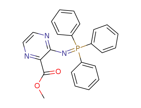 Molecular Structure of 157731-12-9 (Methyl 2-(triphenylphosphoranylidene)aminopyrazine-3-carboxylate)