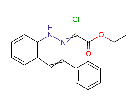 Acetic acid, chloro[[2-(2-phenylethenyl)phenyl]hydrazono]-, ethyl ester