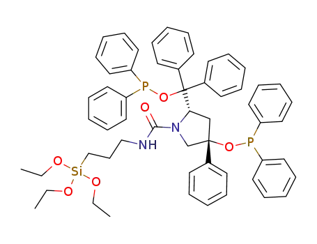 (2S,4R)-1-(3-triethoxysilyl)propylamino-carbonyl-4-diphenylphosphinoxy-4-phenyl-2-(1,1-diphenyl-1-diphenylphosphinoxymethyl)pyrrolidine