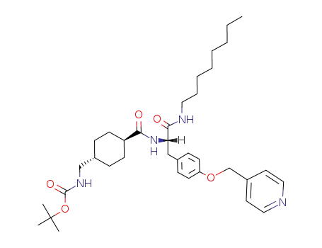(4-{1-octylcarbamoyl-2-[4-(pyridin-4-ylmethoxy)-phenyl]-ethylcarbamoyl}-cyclohexylmethyl)-carbamic acid <i>tert</i>-butyl ester