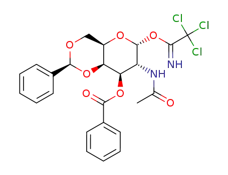 Molecular Structure of 390400-47-2 (2-(Acetylamino)-2-deoxy-3-O-benzoyl-4,6-O-benzylidene-D-galactopyranose Trichloroacetimidate)