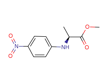 Molecular Structure of 84249-27-4 (L-Alanine, N-(4-nitrophenyl)-, methyl ester)