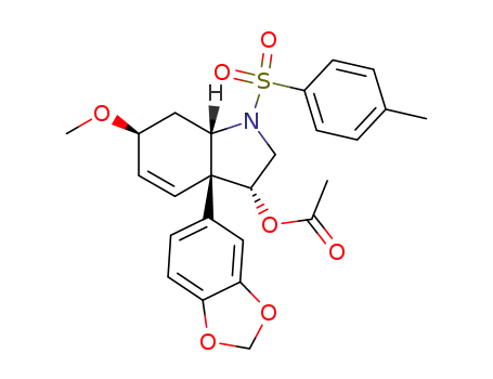 (3R,3aS,6S,7aS)-N-p-tolylsulfonyl-3-acetyloxy-3a-(3,4-methylenedioxyphenyl)-6-methoxy-2,3,3a,6,7,7a-hexahydroindole
