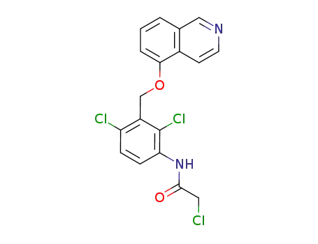 Molecular Structure of 258842-80-7 (5-{(2,6-dichloro-3-chloroacetylamino)benzyloxy}isoquinoline)