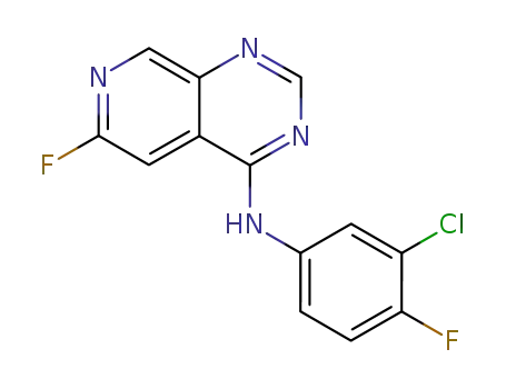 4-<(3-chloro-4-fluorophenyl)amino>-6-fluoropyrido<3,4-d>pyrimidine