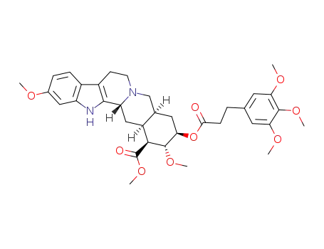 Molecular Structure of 110222-52-1 (methyl (3beta,16beta,17alpha,18beta,20alpha)-11,17-dimethoxy-18-{[3-(3,4,5-trimethoxyphenyl)propanoyl]oxy}yohimban-16-carboxylate)
