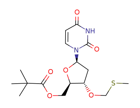 2,2-Dimethyl-propionic acid (2R,3S,5R)-5-(2,4-dioxo-3,4-dihydro-2H-pyrimidin-1-yl)-3-methylsulfanylmethoxy-tetrahydro-furan-2-ylmethyl ester
