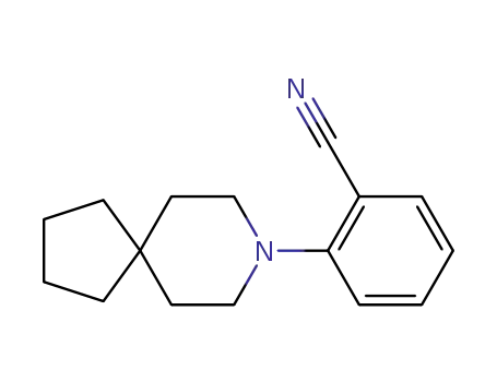 Molecular Structure of 263408-19-1 (2-(8-Azaspiro[4.5]dec-8-yl)benzonitril)