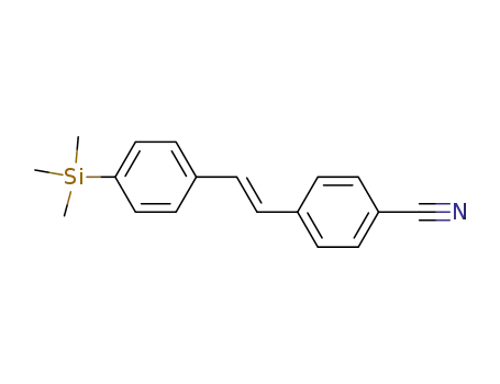 Molecular Structure of 185411-99-8 (Benzonitrile, 4-[2-[4-(trimethylsilyl)phenyl]ethenyl]-, (E)-)