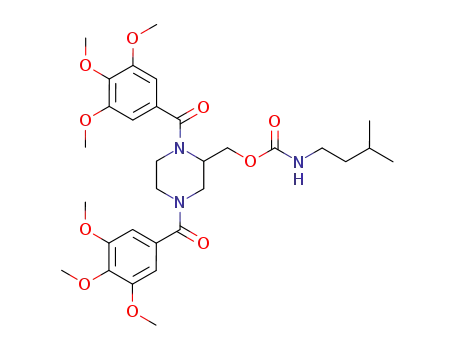 카르밤산, (3-메틸부틸)-, (1,4-비스(3,4,5-트리메톡시벤조일)-2-p 이페라지닐)메틸 에스테르