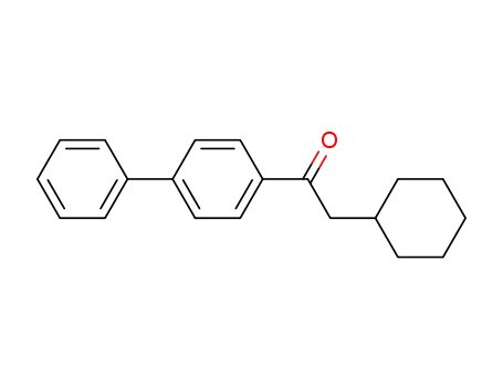 Molecular Structure of 102553-00-4 (1-([1,1'-biphenyl]-4-yl)-2-cyclohexylethanone)