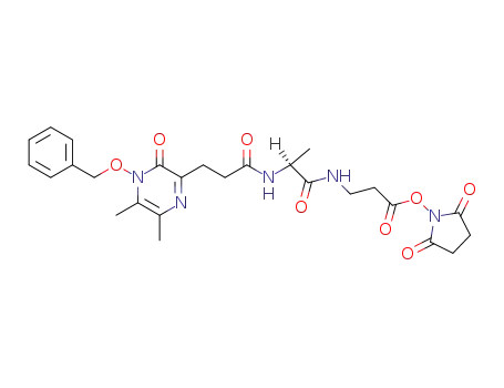 N-<3-<1-(Benzyloxy)-5,6-dimethyl-2-oxo-1,2-dihydropyraz-3-yl>propanoyl>-L-alanyl-β-alanine O-succinimide ester