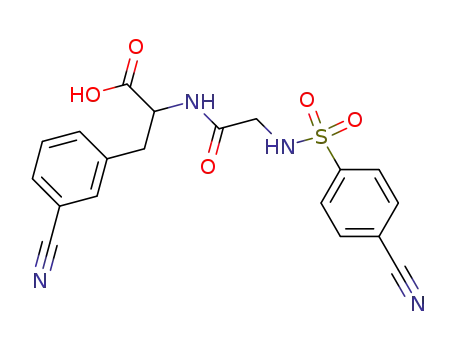 2-[2-(4-Cyano-benzenesulfonylamino)-acetylamino]-3-(3-cyano-phenyl)-propionic acid