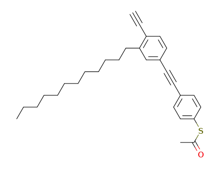 Thioacetic acid S-[4-(3-dodecyl-4-ethynyl-phenylethynyl)-phenyl] ester