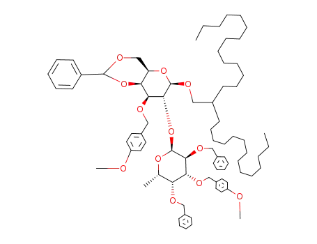 (4aR,6R,7R,8S,8aS)-7-[(2S,3S,4R,5R,6S)-3,5-Bis-benzyloxy-4-(4-methoxy-benzyloxy)-6-methyl-tetrahydro-pyran-2-yloxy]-8-(4-methoxy-benzyloxy)-2-phenyl-6-(2-tetradecyl-hexadecyloxy)-hexahydro-pyrano[3,2-d][1,3]dioxine
