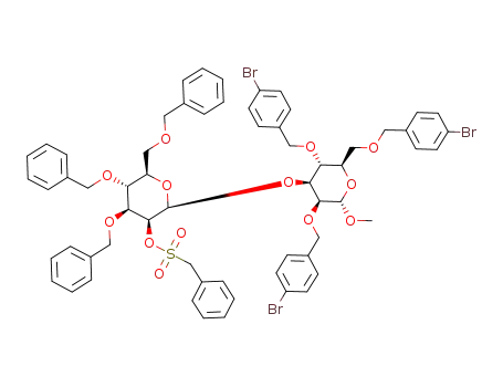 methyl 3-O-(3,4,6-tri-O-benzyl-2-O-benzylsulfonyl-β-D-mannopyranosyl)-2,4,6-tri-O-(p-bromobenzyl)-α-D-mannopyranoside
