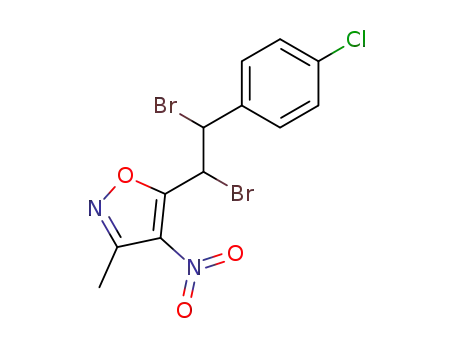 5-[1,2-Dibromo-2-(4-chloro-phenyl)-ethyl]-3-methyl-4-nitro-isoxazole
