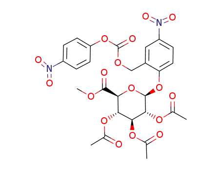 (2S,3S,4S,5R,6S)-3,4,5-Triacetoxy-6-[4-nitro-2-(4-nitro-phenoxycarbonyloxymethyl)-phenoxy]-tetrahydro-pyran-2-carboxylic acid methyl ester