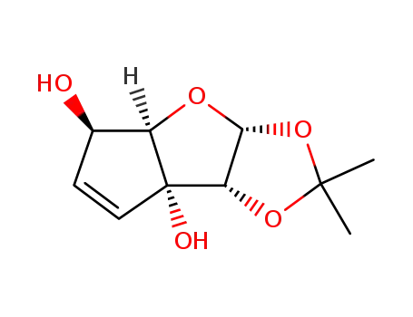 7aH-Cyclopenta[4,5]furo[2,3-d]-1,3-dioxole-5,7a-diol, 3a,4a,5,7b-tetrahydro-2,2-dimethyl-, (3aR,4aR,5R,7aR,7bR)- (9CI)